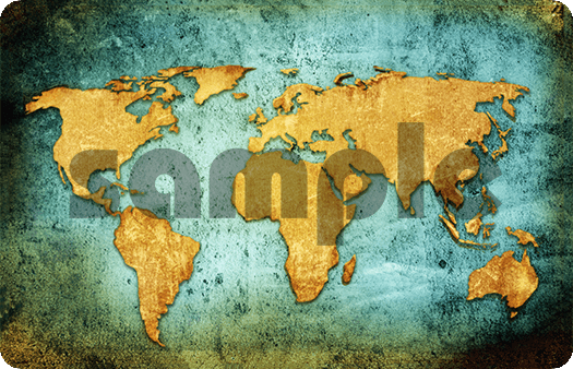 223-World Map Grunge
